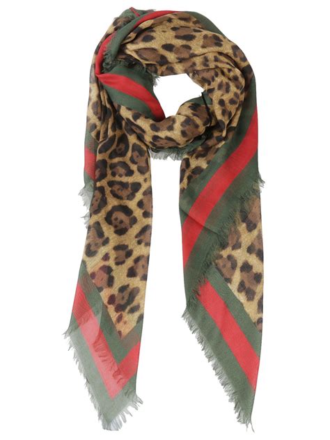 gucci scarf womens leopard print|Gucci scarf unisex.